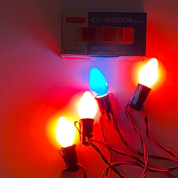 Vintage Christmas Light Replacement Bulbs C 7 1/2 TESTED NOS - Picture 6 of 7